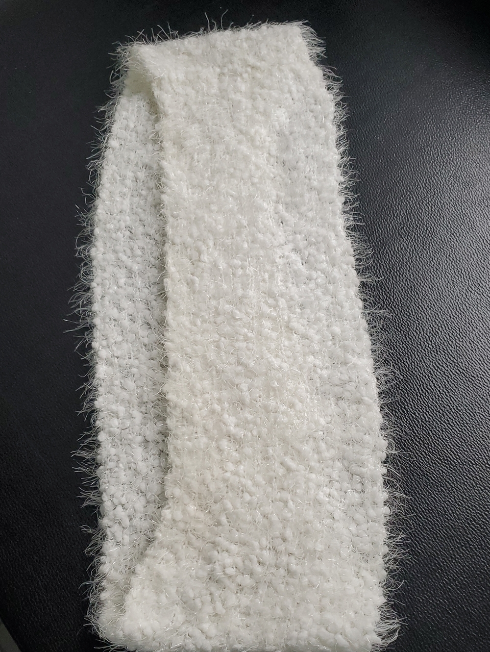 White Knit Infinity Scarf